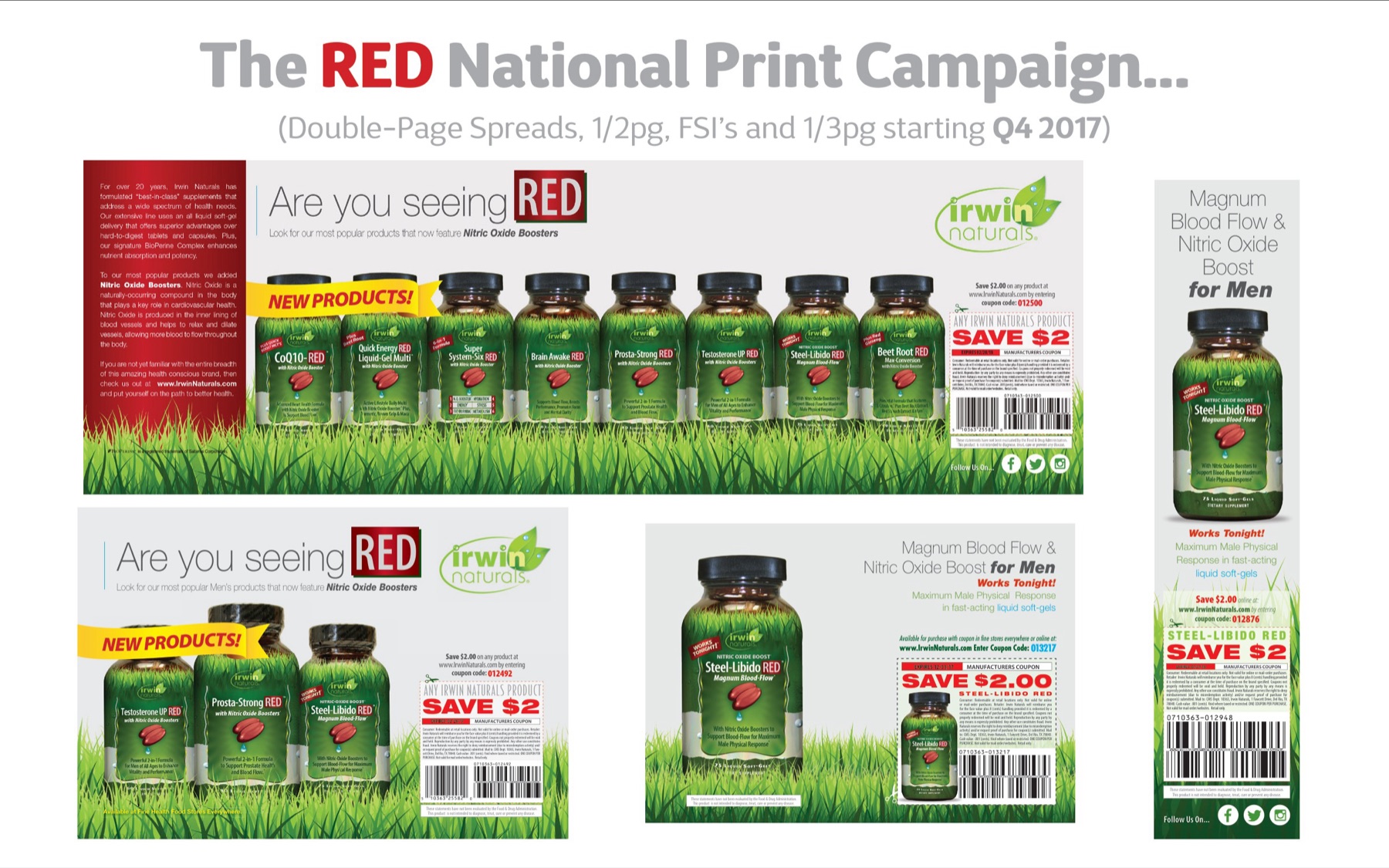 Irwin Naturals RED national print campaign