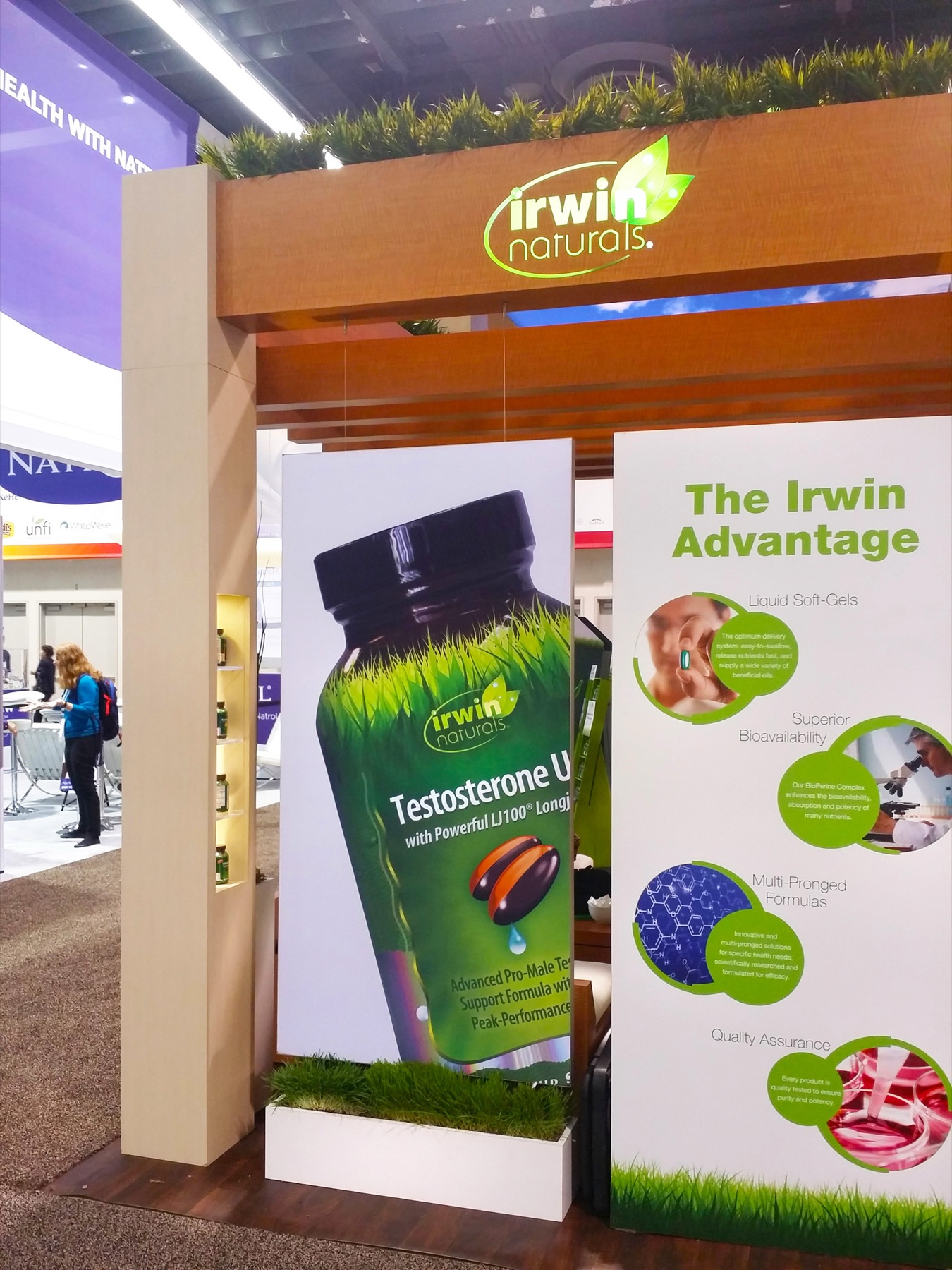 Irwin Naturals trade show booth