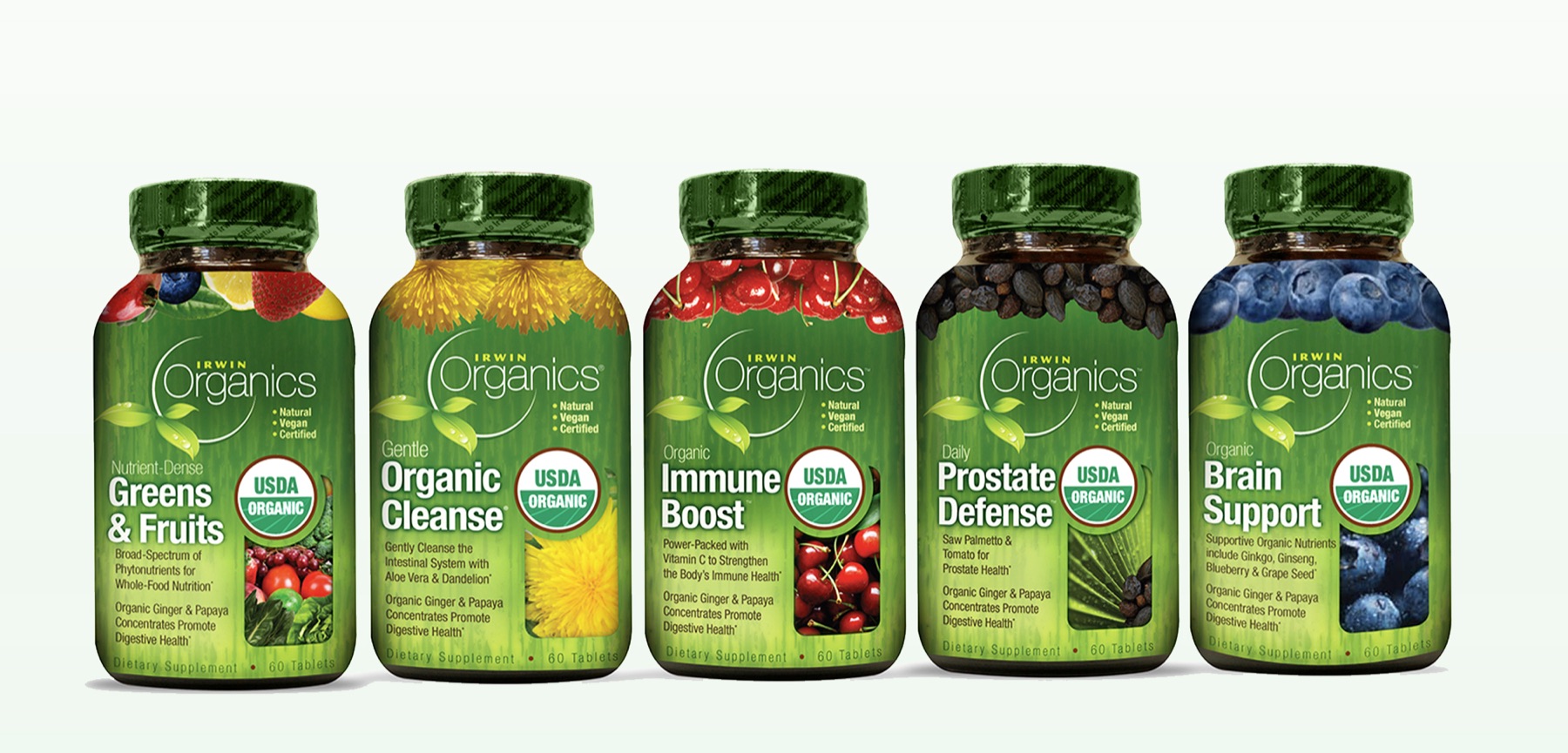 Irwin Organics product packaging design